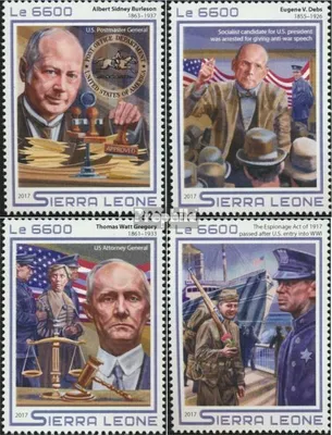 Produktbild von Briefmarken Sierra Leone 2017 Mi 8471-8474 (kompl. Ausg.) postfrisch Spionagegesetz