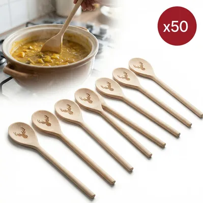 Produktbild von SCHWEDISCHER LÖFFEL aus BUCHENHOLZ, graviert mit JELOEK, 50er-Set