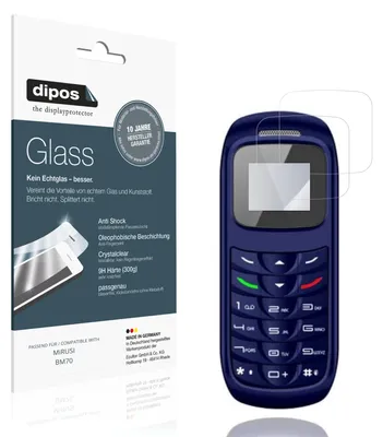 Produktbild von 2x Schutzfolie für MiRUSI BM70 - Anti-Shock 9H Folie dipos Glass Kunststoffglas