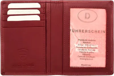 Produktbild von Jockey Club echt Leder Passhülle Etui Ausweisetui Hülle Kreditkartenetui Nappaleder mit RFID Schutz rot