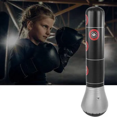 Obrázek produktu pro Stojanový boxovací pytel pro děti i dospělé, ideální pro boxerský trénink, nafukovací