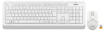 Obrázok produktu pre Sada klávesnice a myši A4TECH Fstyler FG1012, bezdrôtová, biela