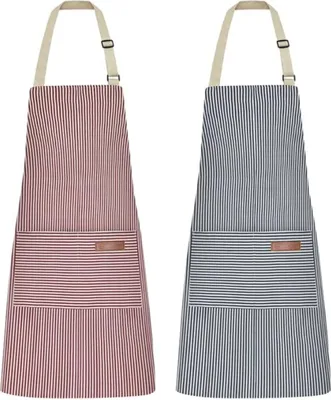 Produktbild von Küchenschürze Damen,Schürze aus Baumwolle Leinen, für Kuchen,Backen