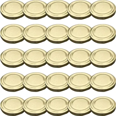 Produktbild von WELLGRO Einmachdeckel To 53 - gold, Metall, Ersatzdeckel für Einmachglas - verschiedene Mengen wählbar