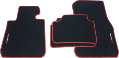 Produktbild von Fußmatten Sportline passend für BMW 1er F20 / F21 3-Türer 5-Türer 2011- 06/2019, Bandeinfassung:Rot