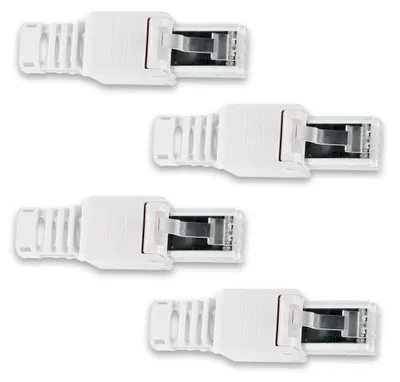 Produktbild von Netzwerkstecker 4x CAT 6A RJ45 Netzwerk Stecker werkzeuglos CAT7 CAT6 CAT5 Kabel