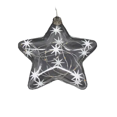 Obrázek produktu pro Skleněná hvězda s LED 18 cm