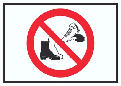 Produktbild von Schuhe ausziehen Schild Symbol A0 Rückseite selbstklebend