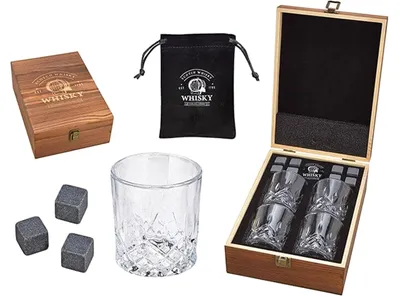 Obrázok produktu pre Veľký whisky set v luxusnej drevenej krabičke