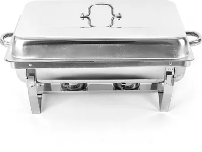 Produktbild von Chafing Dish, Buffet-Speisenwärmer, 7,5 L, Edelstahl, Profi-Set, Silber