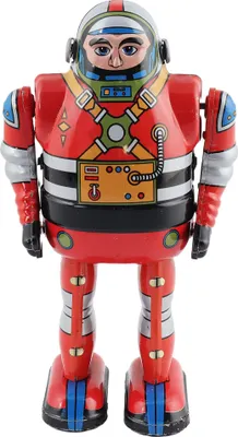 Produktbild von Roboter - Astronaut - rot - Zinnspielzeug