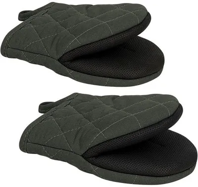 Immagine prodotto di Guanti da forno resistenti al calore Unyqoos® con silicone antiscivolo, fodera in cotone – resistenti fino a 260 °C, lavabili, con occhiello per appenderli, ideali per cucina, barbecue e campeggio