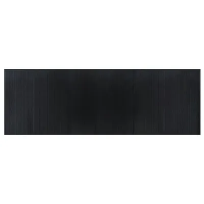 Produktbild von vidaXL Teppich Rechteckig Schwarz 100x300 cm Bambus