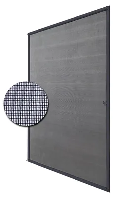 Produktbild von Deco4Me Fliegengitter Fenster mit Alu-Rahmen – Insektenschutz ohne Bohren, individuell kürzbar – bis 130 x 150 cm, Anthrazit