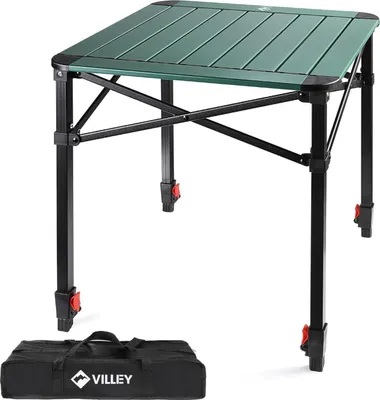 Produktbild von Aluminium Klapptisch mit Tragetasche, klappbarer Campingtisch 70x70x78cm