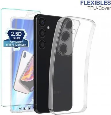 Produktbild von TPU-Hülle Transparent für Samsung Galaxy S23 / S23 Ultra - Modellkompatibilität: Für Samsung Galaxy S24+ - Displayglas: Mit 9H Displayglas