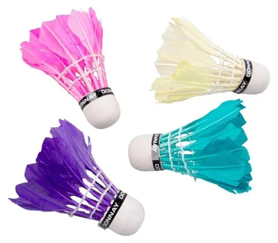 Produktbild von Donnay - Feder-Badminton-Federball, 5 Stück (bunt)