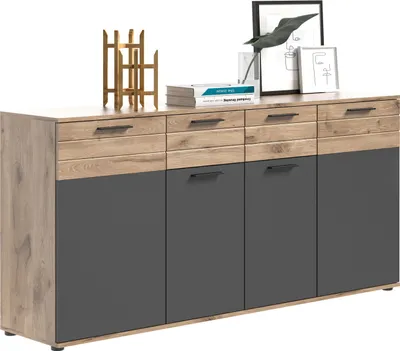 Produktbild von Mason Sideboard 4 Türen, 1 Schublade Eiche Nachbildung.