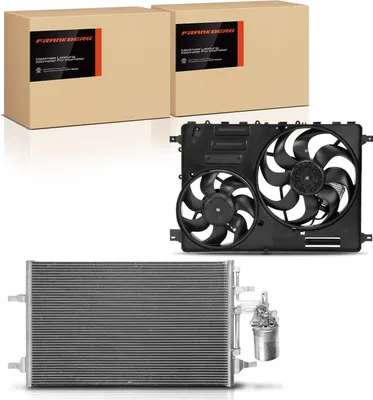 Productafbeelding van Frankberg 1x aircocondensor+koelventilator voor Volvo S60 II S80 II V60 V70 III XC60