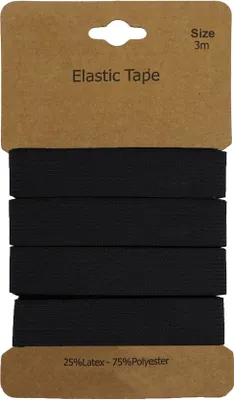 Produktbild von Gummiband 3m x 15mm Gummilitze Gummi elastisches Band Flachgummi Farbwahl
