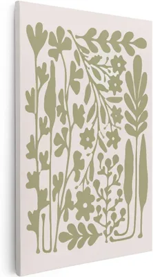 Image de Tableau abstrait sur toile, motif floral, 40x60 cm, décoration murale pour salon