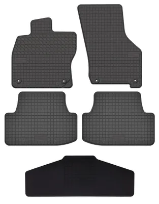 Produktbild von Gummi-Fußmatten + Tunnel für Audi A3 8Y 2020- (Limousine/Liftback/Kombi/Van) – 5-tlg, Schwarz, passgenau – Wielganizator SolidTread