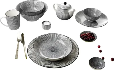 Produktbild von Müslischale 15,5cm 6er Set Takeo Stripes