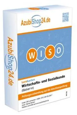 Image de Lernkarten Wirtschafts- und Sozialkunde Bäcker Prüfungsvorbereitung Wiso Prüfung