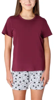 Image de Pyjama pour fille Merry Style MS10-265 (bordeaux/chats, 176)