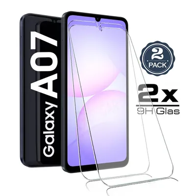 Produktbild von 2X Samsung Galaxy A07 - Panzerglas Glasfolie Display Schutz Folie Glas Screen 9H Hart Echt Glas Displayschutzfolie 2 Stück