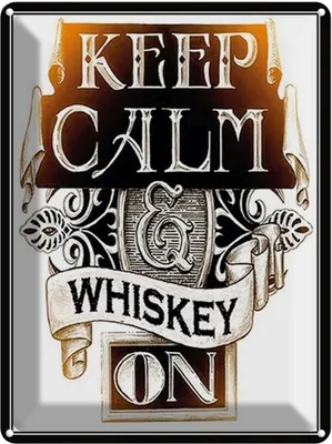 Produktbild von vianmo Blechschild 40x30 cm Keep Calm Whiskey on