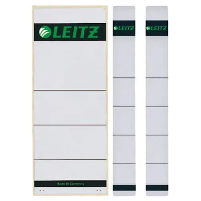 Produktbild von Leitz Rückenschilder für Standard- und Hartpappe-Ordner, Grau, Rechteck, Ring binder, Papier