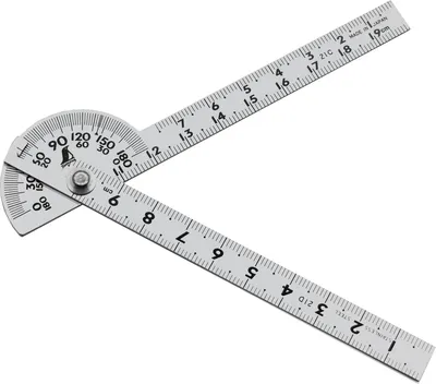 Produktbild von FAMEX Shinwa 62995 Winkelmesser aus Edelstahl Gradmesser No.40 - 90°, 10cm, 12555