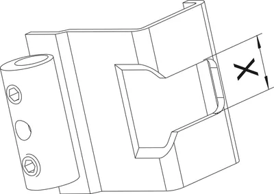 Produktbild von HAUTAU Zusatzverriegelung ZV/F für Zentralverschluss Zapfen DM-8,3 mm, silber