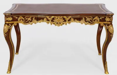 Produktbild von Casa Padrino Luxus Barock Schreibtisch mit Schublade Braun / Gold - Prunkvoller Bürotisch im Barockstil - Barock Büromöbel - Barockstil Büro Möbel - Luxus Möbel im Barockstil - Barock Einrichtung