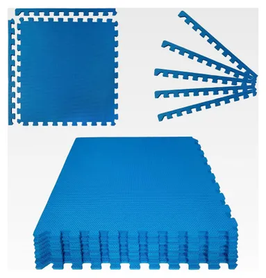 Produktbild von Unterlegmatte 2,88 m² 1 cm Dicke Poolmatte 8er Set blau 60 x 60 cm Bodenfliesen