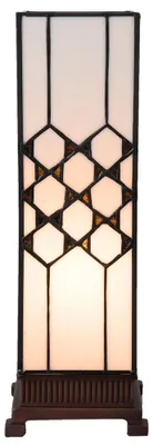 Immagine prodotto di Lampada da tavolo Tiffany Clayre & Eef 12x12x36 cm Vetro bianco
