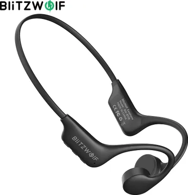 Zdjęcie produktu dla Słuchawki bluetooth BlitzWolf® BW-BTS8 z przewodnictwem kostnym, wbudowana pamięć 32 GB, wodoodporność IPX8, słuchawki gamingowe i sportowe z mikrofonem, 1 szt