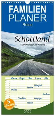 Produktbild von Familienplaner 2027 - Schottland, Atemberaubender Norden mit 5 Spalten (Wandkalender, 21 x 45 cm) CALVENDO