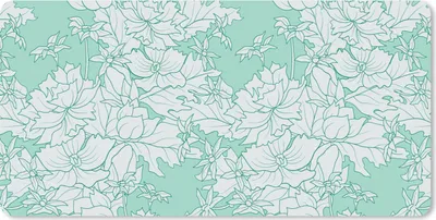 Produktbild von MuchoWow® Schreibtischunterlage Muster - Vintage - Blumen 80x40 cm - XXL Mauspad - Gaming Mauspad