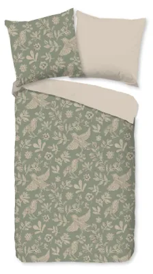 Produktbild von Duvet cover Good Morning 155x220 + 1* 80x80 cm - leaves and birds