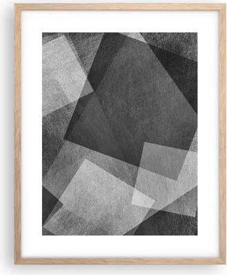 Produktbild von Gerahmtes Poster - Rahmen in heller Eiche - Abstraktion modern - 40x50 cm - Wand Bild - Wanddeko - Wandbilder - Wandposter - Bilderrahmen - Bilder - Kunstdruck - Wandbild - P2NPA40x50-3996