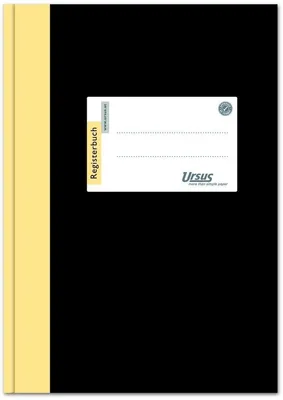 Produktbild von Registerbuch A5 80g/qm Halbleineneinband 10mm liniert 96 Blatt Packung mit 10 Stück