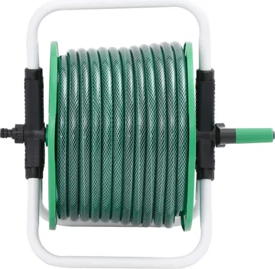 Productafbeelding van vidaXL Slanghaspel, vrijstaand, met slangenaansluitset van 0,5 inch, 30 meter