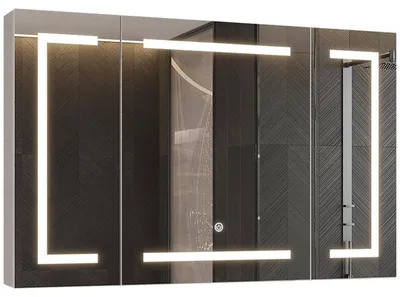 Produktbild von Wandschrank für Badezimmer DJ504915_1, 3 Farbtemperaturen, 80 x 60 x 13 cm, weiß