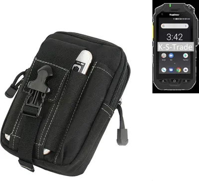 Produktbild von K-S-Trade Gürtel Tasche kompatibel mit Ruggear RG725 Gürteltasche Holster Schutz Hülle Handy Hülle Smartphone outdoor Handy-Hülle schwarz
