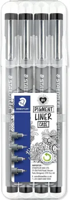 Productafbeelding van STAEDTLER 308 Pigment Liner fineliner pennen - Zwarte fineliners portemonnee bureausets - Kunst - Tekenen - Handschrift