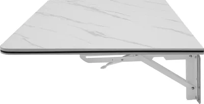 Obrázok produktu pre Nástenný rozkladací stôl - Jedálenský stôl - Odolný proti hrdzi - 80 × 50 cm - Nosnosť do 30 kg - Obdĺžnikový tvar - MDF + kov - Jednoduchá montáž - Biely