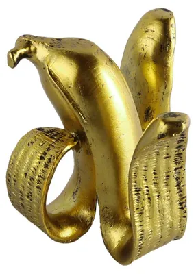 Kerzenhalter Bananenform aus Harz, 1 Stück, 11,5 cm