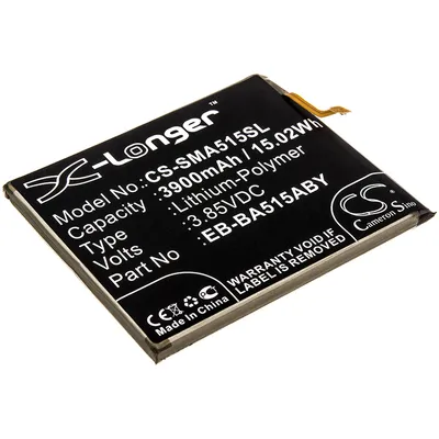 Produktbild von Akku für Samsung Galaxy A51 2019, Samsung Sm-A515f/dsm (äqu. Samsung EB-BA515ABE), 3900 mAh